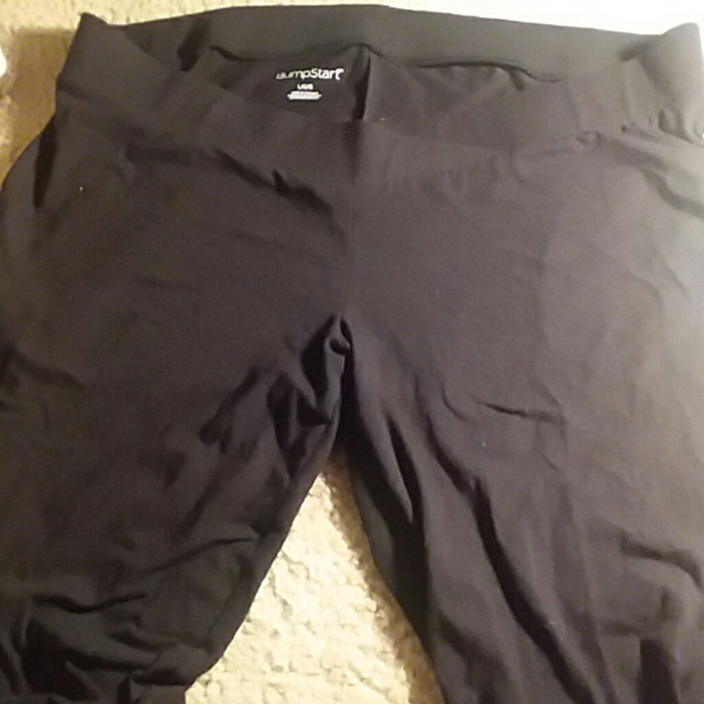 Bumpstart size Large, 2 black pregnancy pants.